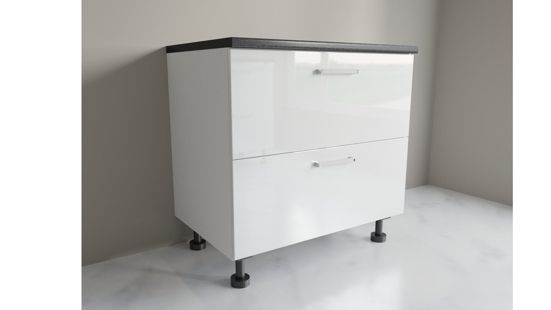 Florence 900mm Wide 2 Drawer Base Cabinet With Top Internal Drawer And Dtc Runners Kitchen Cabinets And Stones