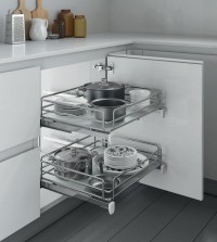 Inoxa -  Pull-Out Basket for 600mm Wide Base Cabinet