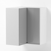 J Pull - 650mm by 650mm wide Wall Corner Cabinet - Alpaca Grey Gl