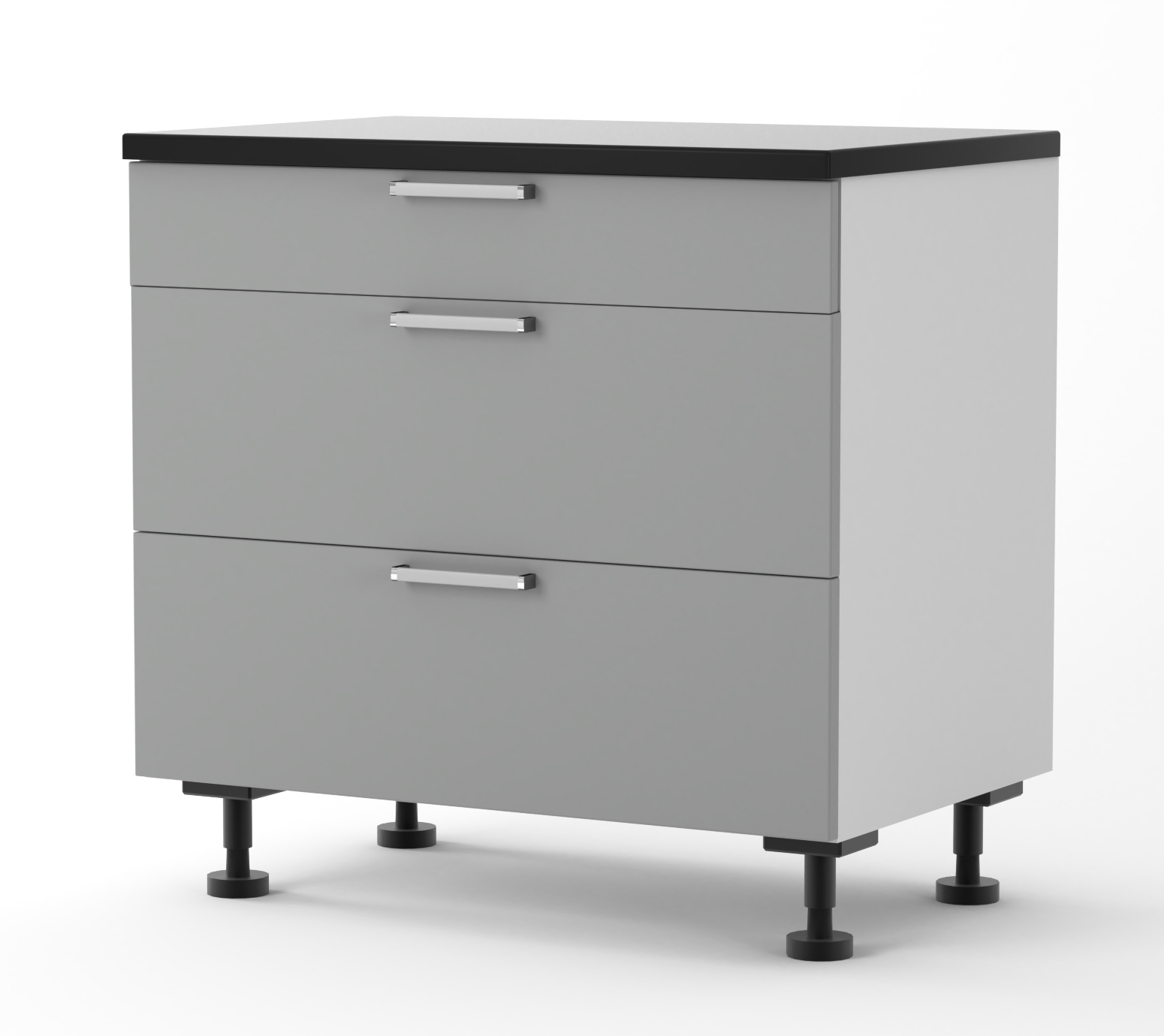 Athens - 900mm wide Three Drawer Base Cabinet