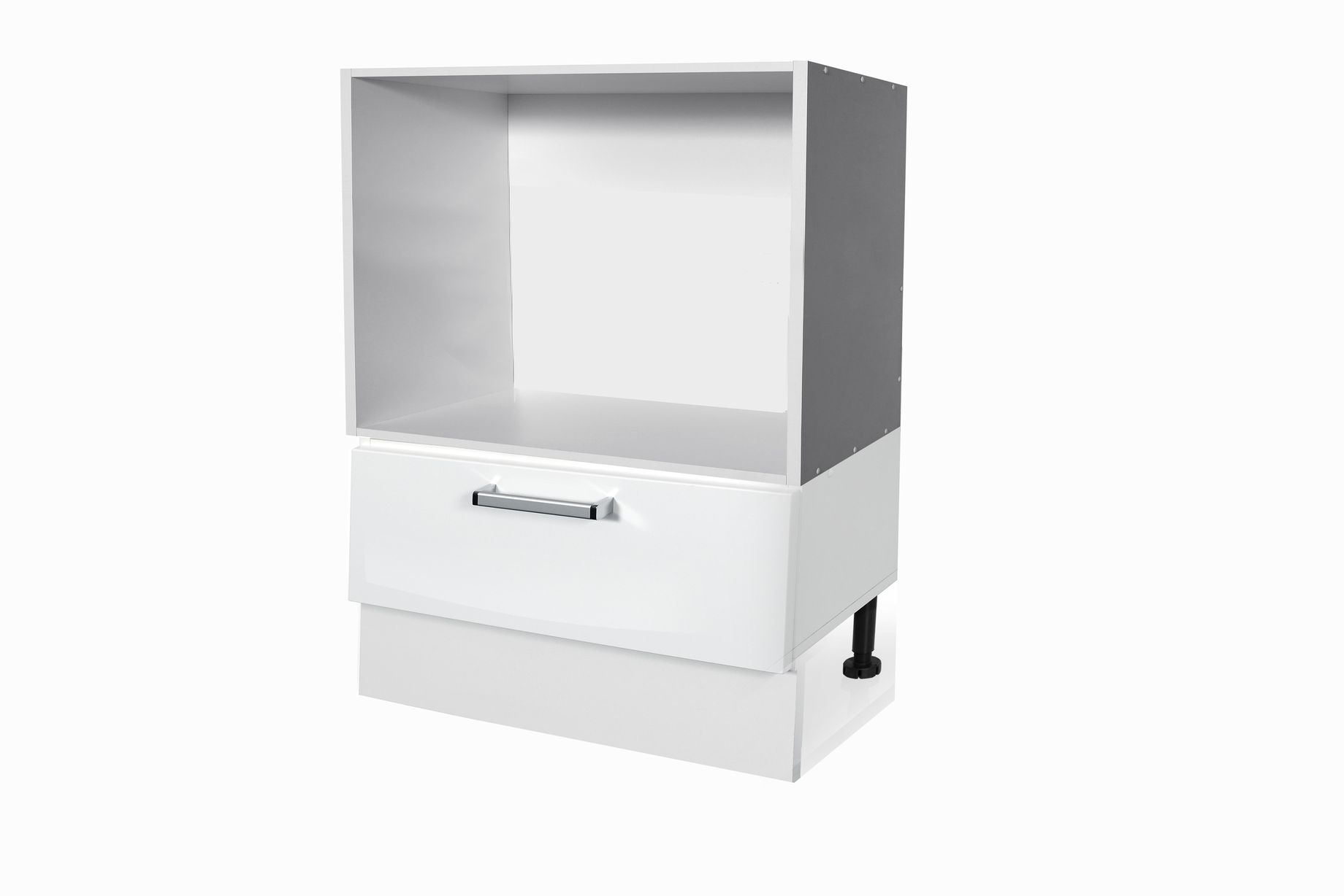 High Gloss White Base microwave cabinet for kitchen