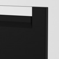 Berlin door Matte Black handle white