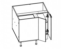  Body Diagram for Corner cabinet S90/80 for Kitchen