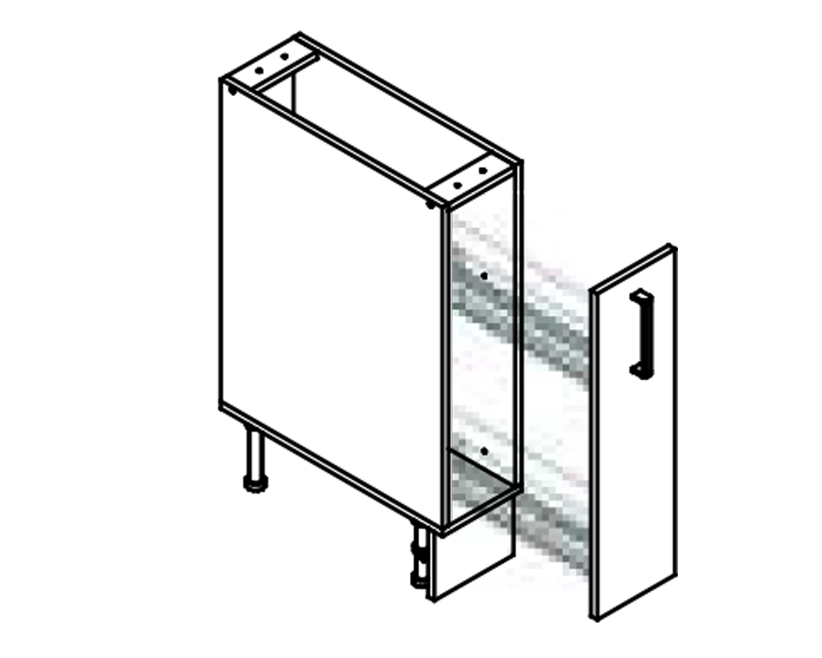 Body Diagram for Pull out cabinet S20C for Kitchen
