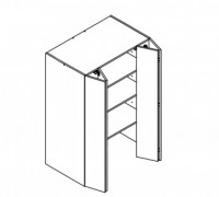 Body Diagram of On- Bench Pantry W90 580 Deep for Kitchen
