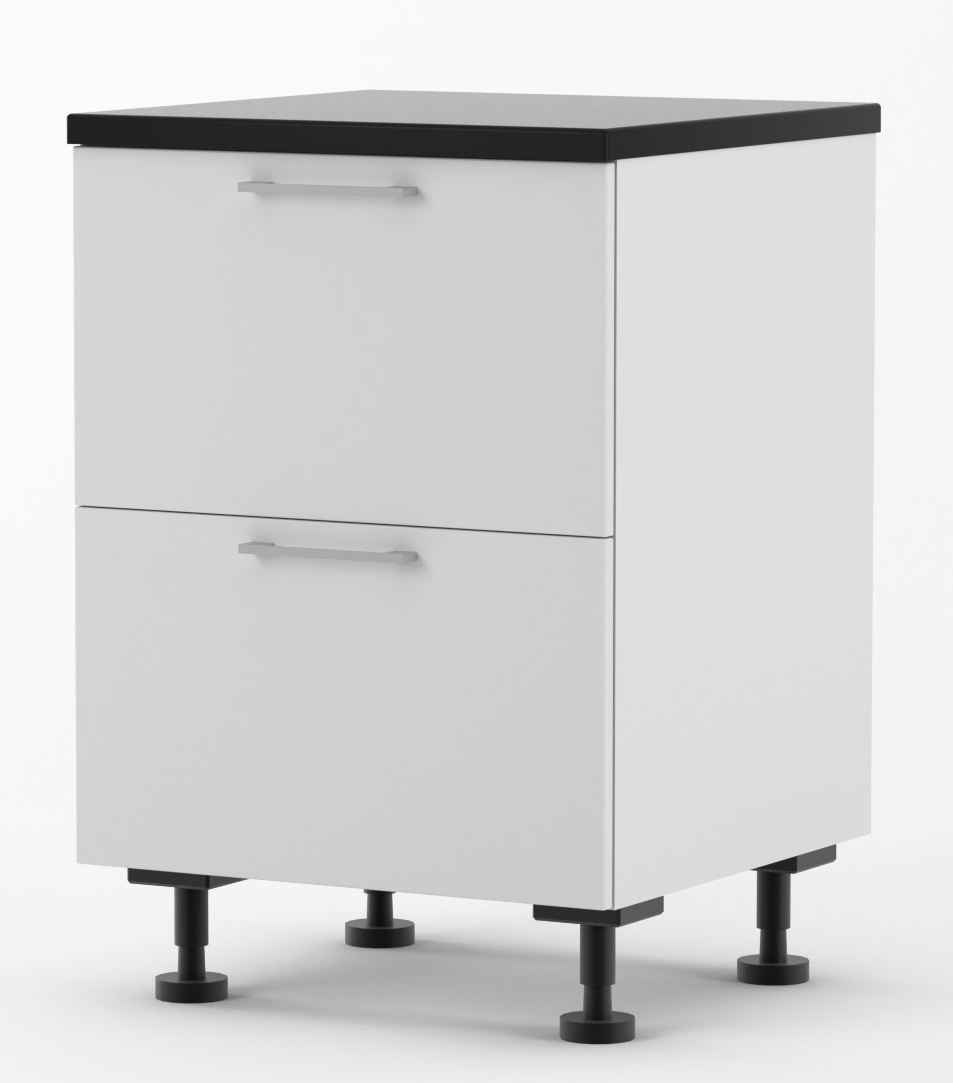 Milan - Doors for 600mm wide Two Drawer Base Cabinet with ...