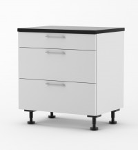 Milan - 800mm wide Three Drawer Base Cabinet