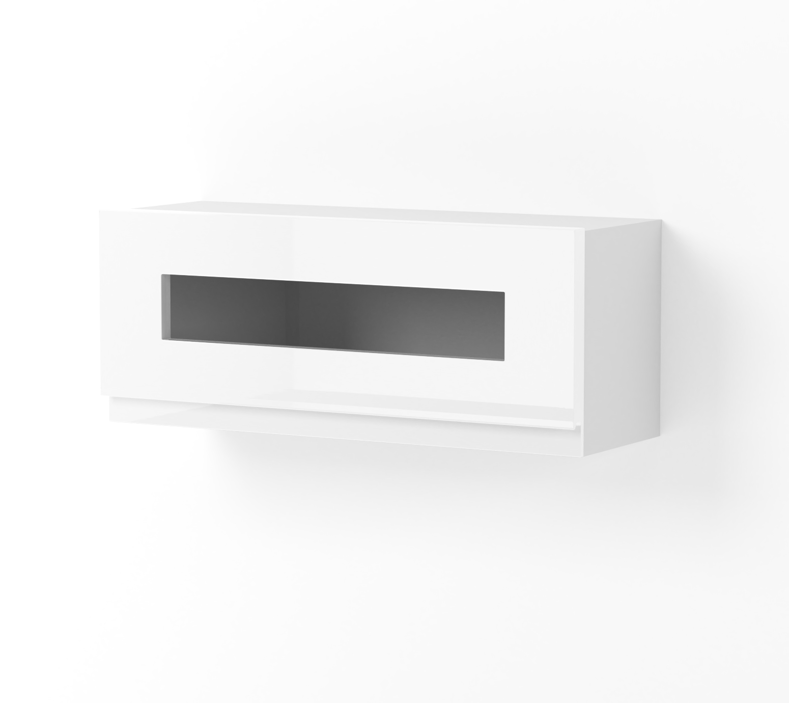 JPull 900mm Wide 350mm Deep Double Door Wall With Clear