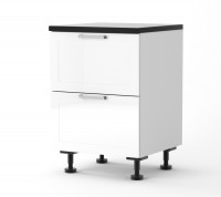Rhodes - 600mm wide Two Drawer Base Cabinet with Top Hidden Drawe