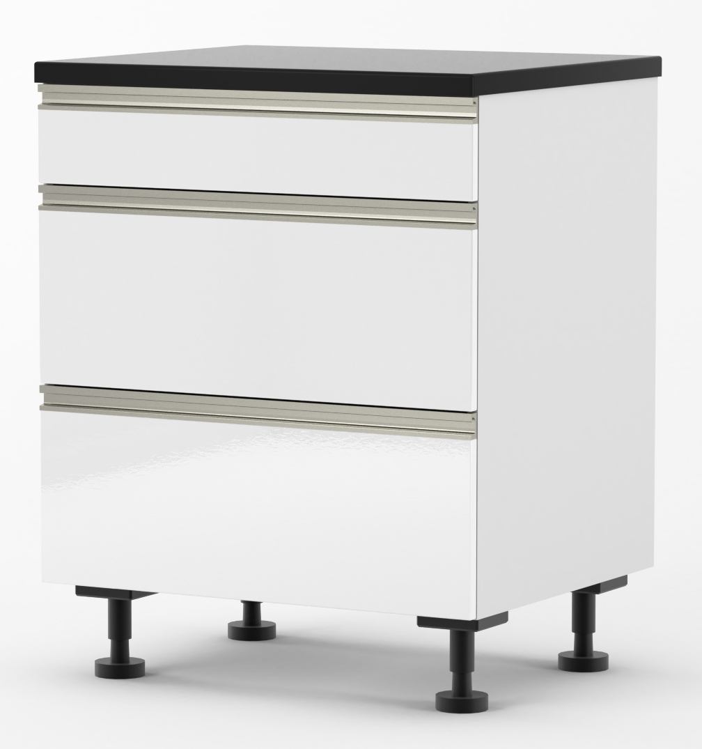 Three Drawer Base Cabinet