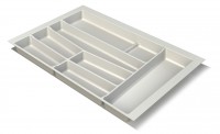 View Premium Matte White Cutlery Insert for 800mm wide Drawer Premium Matte White Cutlery Insert for 800mm wide kitchen drawer