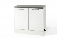 High Gloss White Double Door Base cabinet for kitchen