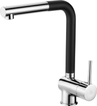 View Aster Sink Mixer Tap Black/Chrome Chrome/Black finish tap