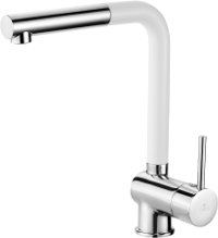 View Aster Chrome/White Sink Mixer Tap Chrome/White Finish Tap