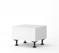 View Berlin White Base Dish Drawer Cabinet 600mm 442mm High