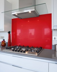 View Red Glass Splashback Example Image Example of Red Glass Splashback for in the kitchen
