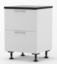 View Milan - 600mm wide Two Drawer Base Cabinet with Top Hidden Drawer Milan - 600mm wide Two Drawer Base Cabinet with Top Hidden Drawer