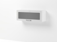 View Florence High Gloss White 950mm wide Wall Glass Cabinet