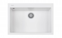 View Cube Sink 1 Bowl w/o Drainer White Matte Overmount Sink Large Cube Sink 1 Bowl w/o Drainer White Matte Overmount Sink Large