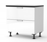 View Rhodes - 900mm wide Two Drawer Base Cabinet with Top Hidden Drawe Rhodes - 900mm wide Two Drawer Base Cabinet with Top Hidden Drawe