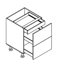 View 600mm wide 2 Drawer Base Cabinet with Hidden Drawer 600mm wide 2 Drawer Base Cabinet with Hidden Drawer for Kitchen