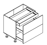 View 900mm wide 2 Drawer Base Cabinet with Hidden Drawer 900mm wide 2 Drawer Base Cabinet with Hidden Drawer for Kitchen