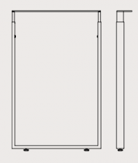 View Breakfast Bar Square Support Legs Technical Image Breakfast Bar Square Support Legs Technical Image for in Kitchen