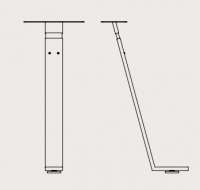 View Breakfast Bar Support Angled Leg - Technical Image Breakfast Bar Support Angled Leg - Technical Image for in Kitchen