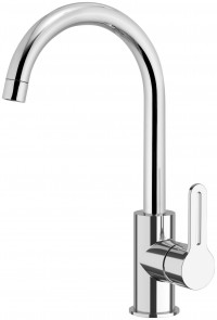 View DELTA - Single lever sink mixer 90° with high movable spout - Chr DELTA - Single lever sink mixer 90° with high movable spout - Chr