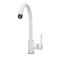 View Milin White standing sink mixer tap with U spout Milin White standing sink mixer tap with U spout Tap for kitchen