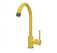 View Milin Yellow standing sink mixer with U spout Milin Yellow standing sink mixer with U spout Tap for kitchen