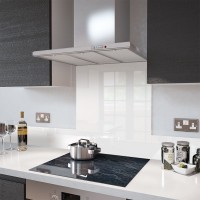 View White Glass Splashback Glass Splashback White Colour Example for Kitchen