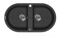 View Piva Round 2-bowl Granite Sink without Drainer Piva Round 2-bowl Granite Sink without Drainer for Kitchen