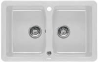 View Alabaster Finish Vivo 2 bowl sink Alabaster Finish Vivo 2 Bowl Sink For Kitchen