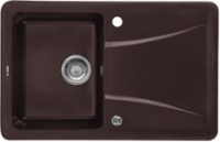 View European Made Vivo 1 Bowl Granite Sink w/ Drainer Brown Metallic Vivo 1 Bowl Granite Sink with Drainer Brown Metallic for Kitchen