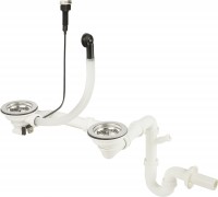 View Space-Saving Siphon for 1.5 and 2-bowl Granite Sinks Space-Saving Siphon for 1.5 and 2-bowl Granite Sinks